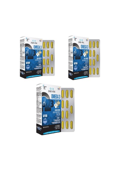 Zade Vital Omega 3 Balık Yağı Premium 30 Kapsül 3 Adet