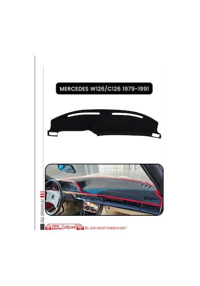 Mercedes W126/c126 1979-1991torpido Koruma Halısı Siyah Kenar