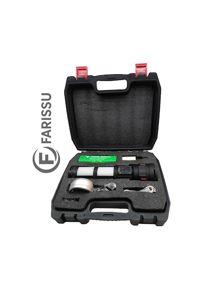 Gs-15850 110w 11000 Lümen Ateş Yakabilen Profesyonel Şarjlı El Feneri - 25600 Mah Gerçek Dev Pilli Siyah