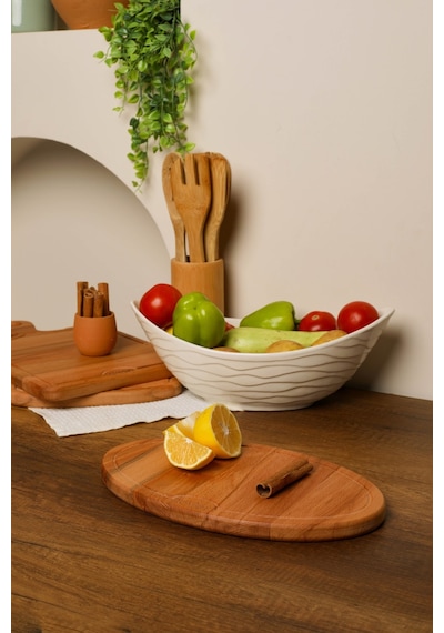 Ahşap Kesme Tahtası - Ahşap Sunum Tahtası - Ahşap Servis Tahtası - Anneler Günü Hediyesi 32x19 Cm Ahşap