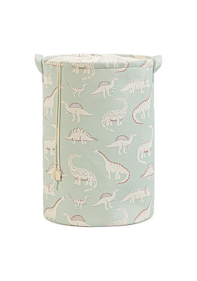 Ocean Home Textile Çocuk Odası Ağzı Büzgülü Dinozor Oyuncak Sepeti 36 x 48 CM Çok Renkli