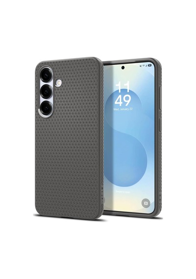 Spigen Galaxy S25 İle Uyumlu Kılıf Liquid Air Marble Gray