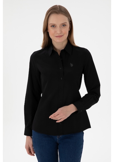 U.s. Polo Assn. Kadın Siyah Gömlek Basic 50307726-vr046 Siyah