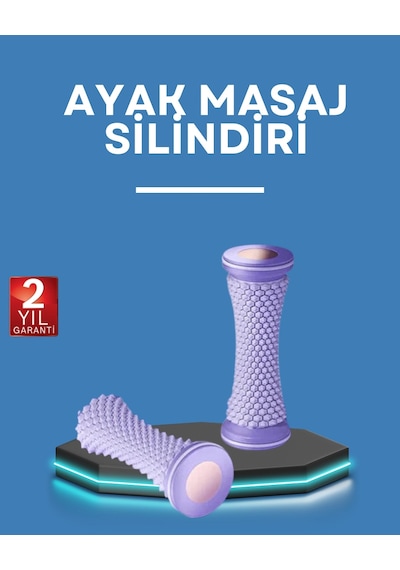 Zenvia Ayak Masaj Rulosu Akupresur Silindir Kas Gevşetici Taşınabilir Znv2026 Çok Renkli