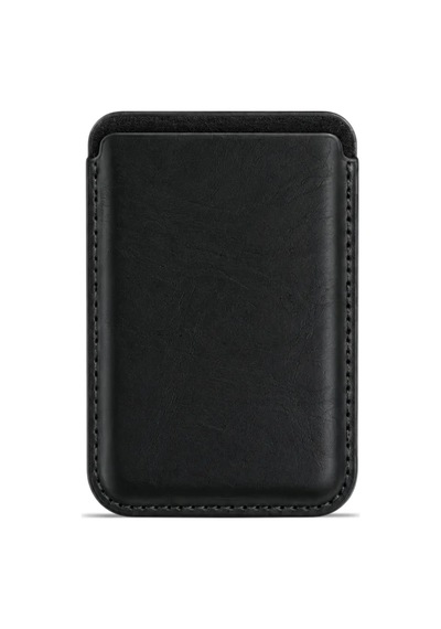 iPhone Uyumlu 16 Premium Hakiki Deri Cüzdan Magsafe Noir Siyah