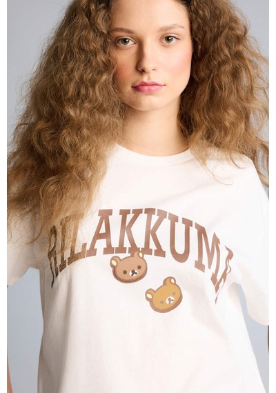 Defacto Rilakkuma Oversıze Bisiklet Yaka Baskılı Kısa Kollu Tişört H0262ax26smwt32 Beyaz-wt32 Defacto Rilakkuma Oversıze Bisiklet Yaka Baskılı Kısa Kollu Tişört H0262ax26smwt32 Beyaz-wt32