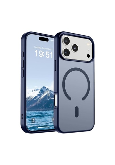 Manyetik 17 Pro Telefon Kılıfı Askeri Düzey Düşme Koruması Güçlü Silikon Kenarlar Ince Yarı Saydam Mat Koruyu Diğer