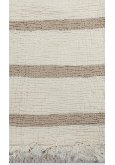 Bistyle Müslin Battaniye Uyku Arkadaşli Pure Life 70156 85x85cm Bej Bej