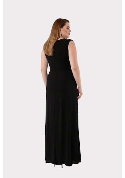 Lilas Xxl Kadın Büyük Beden Omuz Ve Bel Taş Detaylı Geniş Askılı Uzun Abiye Elbise 2510 Siyah Siyah Lilas Xxl Kadın Büyük Beden Omuz Ve Bel Taş Detaylı Geniş Askılı Uzun Abiye Elbise 2510 Siyah Siyah