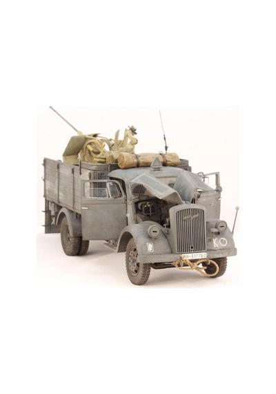 Dragon 6828 1/35 Ölçek, German 3t 4x2 Truck W/2cm Flak 38 2 İn 1 , Uçaksavarlı Askeri Kamyon Plastik Model Kiti-36352