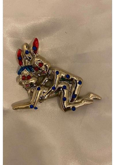 Magnet Playboy Tavşan Eroti K Figürlü Taşlı Metal Mıknatıs Magnet 1