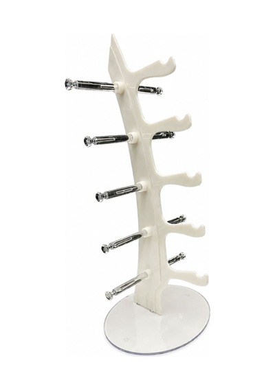 5'li Yelken Model Sedef Beyaz Gözlük Standı Akrilik 5 Bölmeli Organizer