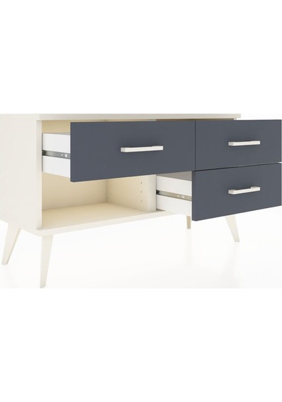 Arges Şifonyer 3 Çekmeceli 88x30x48 Aytaşı-aytaşı/antrasit Aytaşı/antrasit