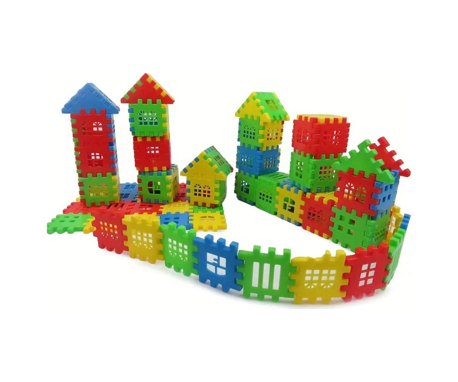Puzzle City 3d Yapı Ve Tasarım Blokları 128 Parça Yapı Oyuncak Puzzle Blok Set Eğlenceli Oyuncak