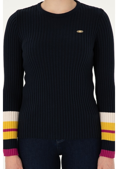 U.S. Polo Assn. Kadın Lacivert Bisiklet Yaka Kazak 50297099-VR033