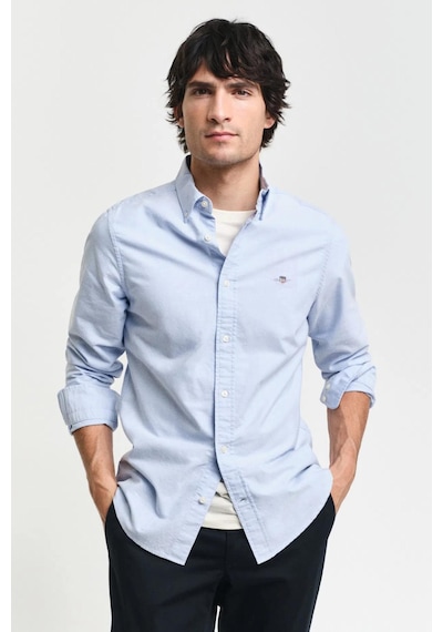 Gant Erkek Mavi Slim Fit Klasik Yaka Oxford Gömlek-11410 Mavi