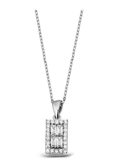 Argentum Concept - Baget Taşlı Gümüş Dörtgen Kolye - N141001
