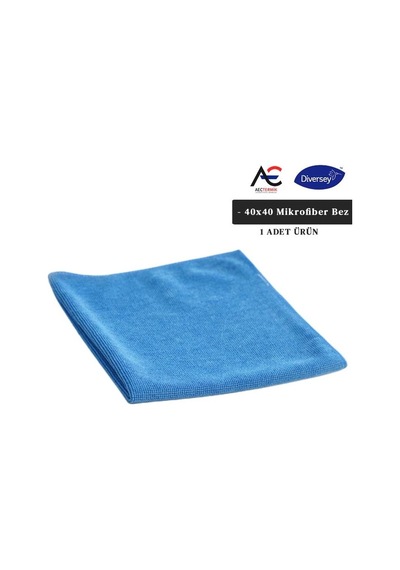 Diversey Solare Microjet Mikrofiber Temizlik Bezi Mavi 40 x 40 CM