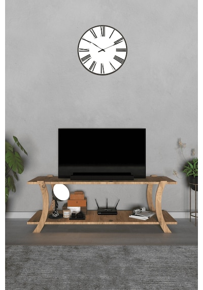 Lavellan Liva Modern Tv Sehpası Çift Katlı Fonksiyonel Televizyon Ünitesi Atlantik Çam Lavellan Liva Modern Tv Sehpası Çift Katlı Fonksiyonel Televizyon Ünitesi Atlantik Çam