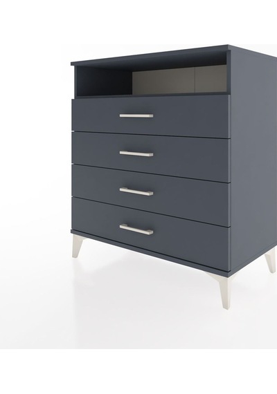 Hyperion Şifonyer Tek Raflı 4 Çekmeceli 88x44x96 Antrasit-ant... Antrasit