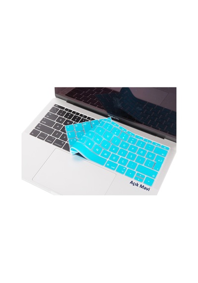 Apple Uyumlu MacBook Pro Klavye Koruyucu 13Inc A1708 12Inc A1534 Türkçe Baskı Şeffaf