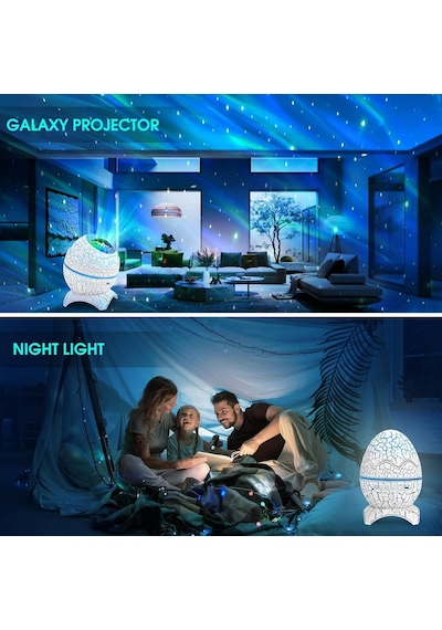 Fuqiduo Led Yıldızlı Gökyüzü Projektörü, Uzaktan Kumandalı Galaksi Planetaryumu, Bluetooth Hoparlörlü Gece Ku