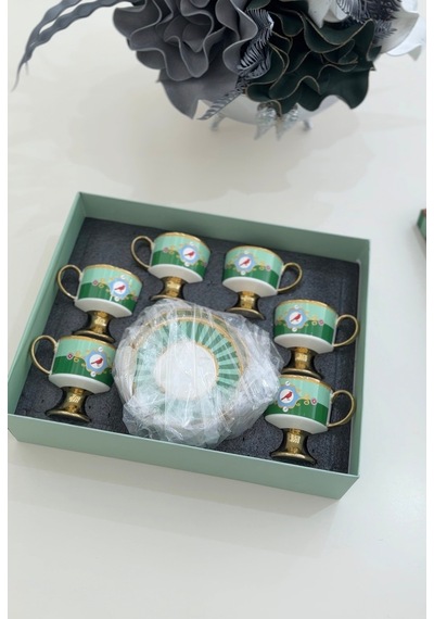 Green Birdy Fincan Takımı 6 Kişilik Yeşil