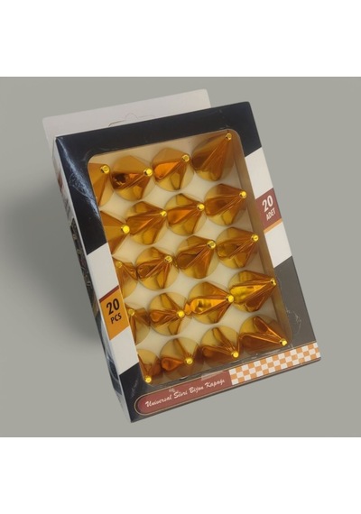 19mm Sivri Parlak Sarı Bijon Kapağı