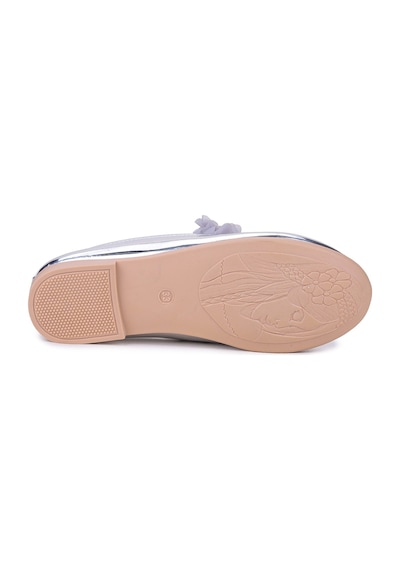 Kiko Kids Rugan Kız Çocuk Babet Ayakkabı Arç 02 Gümüş