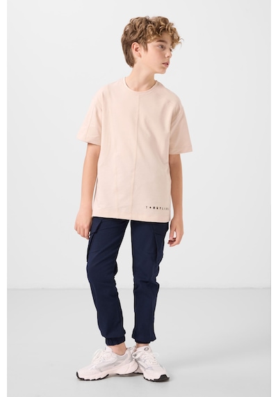 Tommy Life Lacivert Standart Fit Dokuma Hafif Esnek Chino Erkek Çocuk Pantolon - 11271 Lacivert
