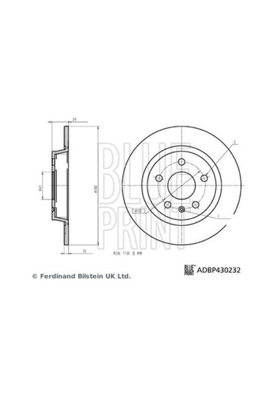 Blue Print Adbp430232 Arka Fren Diski Dolu Tip Mg Zs Ev Csa7001 143 Hp 19 - Adet Disk ıdır 10190740