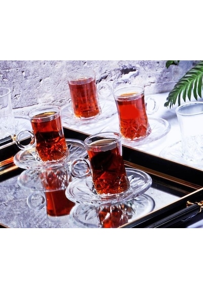 Kosova Cam 6'lı Çay Seti 0107 Şeffaf