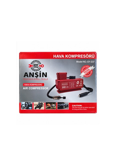 Anşin Sy-237 Hava Kompresörü Taşınabilir Elektrikli Şişirme Pompası