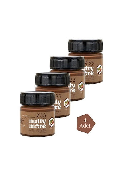 Nutty More %33 Fındık Parçacıklı Kakaolu Fındık Ezmesi 200 Gr X 4 Adet