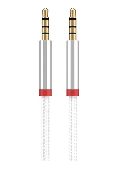 Lexroo Au-707 Örgü Tasarımlı Aux Audio Kablo 3.5mm 1m - Beyaz