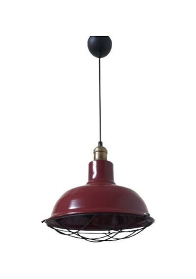 Retro Metal Bordo Eskitme Duylu Dekoratif Kafesli Tekli Sarkıt Ka