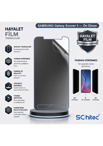 Samsung Galaxy Xcover 3 Uyumlu Ön Yüzey Hayalet Privacy Hidrojel Ekran Koruyucu 57409821