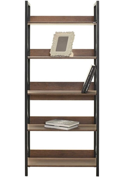 Profile 5 Raflı Kitaplık Koyu Ceviz Oslo Ceviz 73x172x35 Cm Gxyxd
