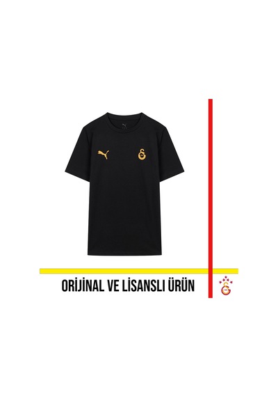 Galatasaray Lisanslı Puma Logo Ve Armalı Siyah T-shirt 78290711