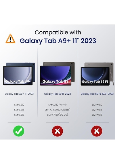 Samsung Galaxy Tab A9+ Plus 11 Inç Tablet Uyumlu Popit Çocuk Tablet Kılıfı Arka Kapak