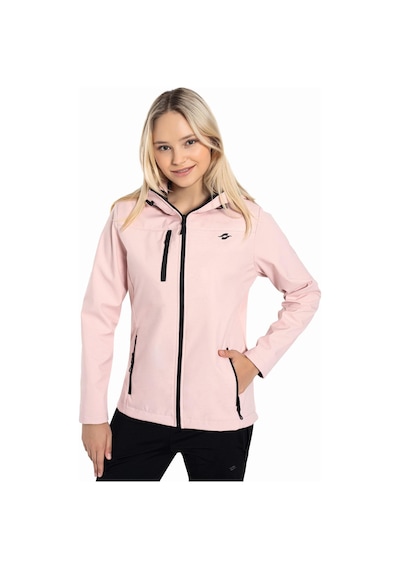 Crozwise Bayan Kapşonlu Softshell Mont Pembe