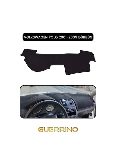 Volkswagen Polo 2001-2009 Dürbün Torpido Koruma Halısı Siyah Kenar