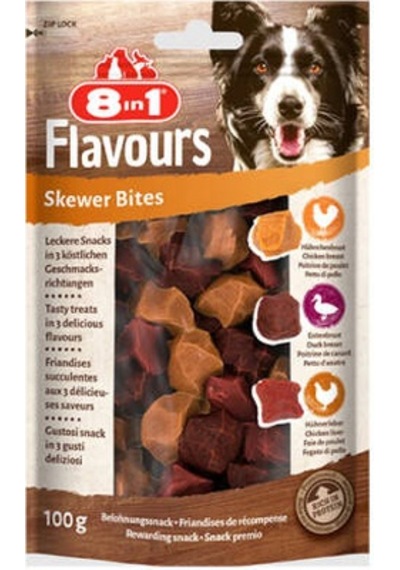 Flavours Skewer Bites Kuşbaşı Dilimli Çiğneme Köpek Ödülü 100 Gr