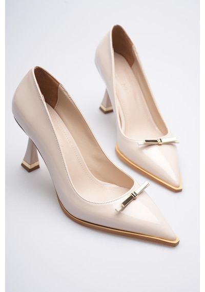 Esatsani Bej Rugan Gold Toka Detaylı Sivri Burun 9 Cm Topuklu Rara Stiletto Kadın Ayakkabı Bej Rugan Esatsani Bej Rugan Gold Toka Detaylı Sivri Burun 9 Cm Topuklu Rara Stiletto Kadın Ayakkabı Bej Rugan