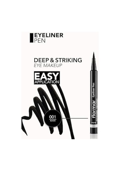 Eyeliner Pen Yüksek Pigmentli & Yarı Mat Bitişli Keçe Uçlu Likit Göz Kalemi 0