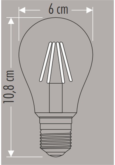 Cata 6W Led Ampul 3200K E27 Rustik