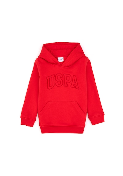 U.S. Polo Assn. Kız Çocuk Kırmızı Kapüşonlu Şardonlu Basic Sweatshirt 50314311-VR030