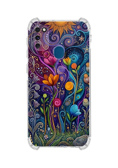 Printify Samsung Galaxy M30s İle Uyumlu Düşlerin Dansı Serisi Rüyalar Ötesi Tasarımlı Uv Baskılı Köşe Korumalı Antişok Kılıf Şeffaf