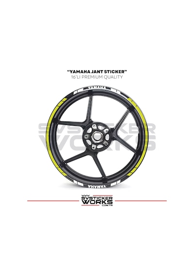 Yamaha Jant Sticker Seti Yüksek Kalite 16lı Jant Set Yamaha Uyumlu 00806917