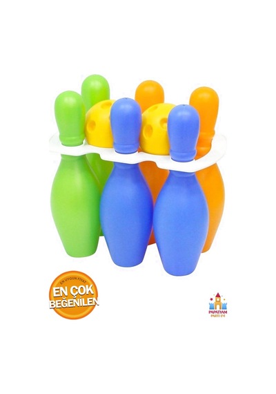 Evde Bowling Keyfi - 6 Lobut Ve 2 Bowling Toplu Oyun Seti
